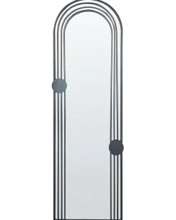 Sale Beliani Specchio AJAIN 45 cm 146 cm Metallo Nero