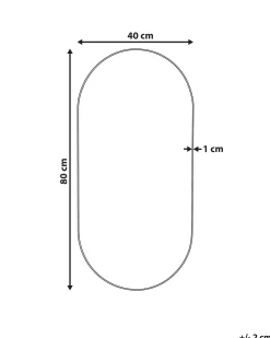 Clearance Beliani Specchio ALFORTVILLE 40 cm 80 cm Argento