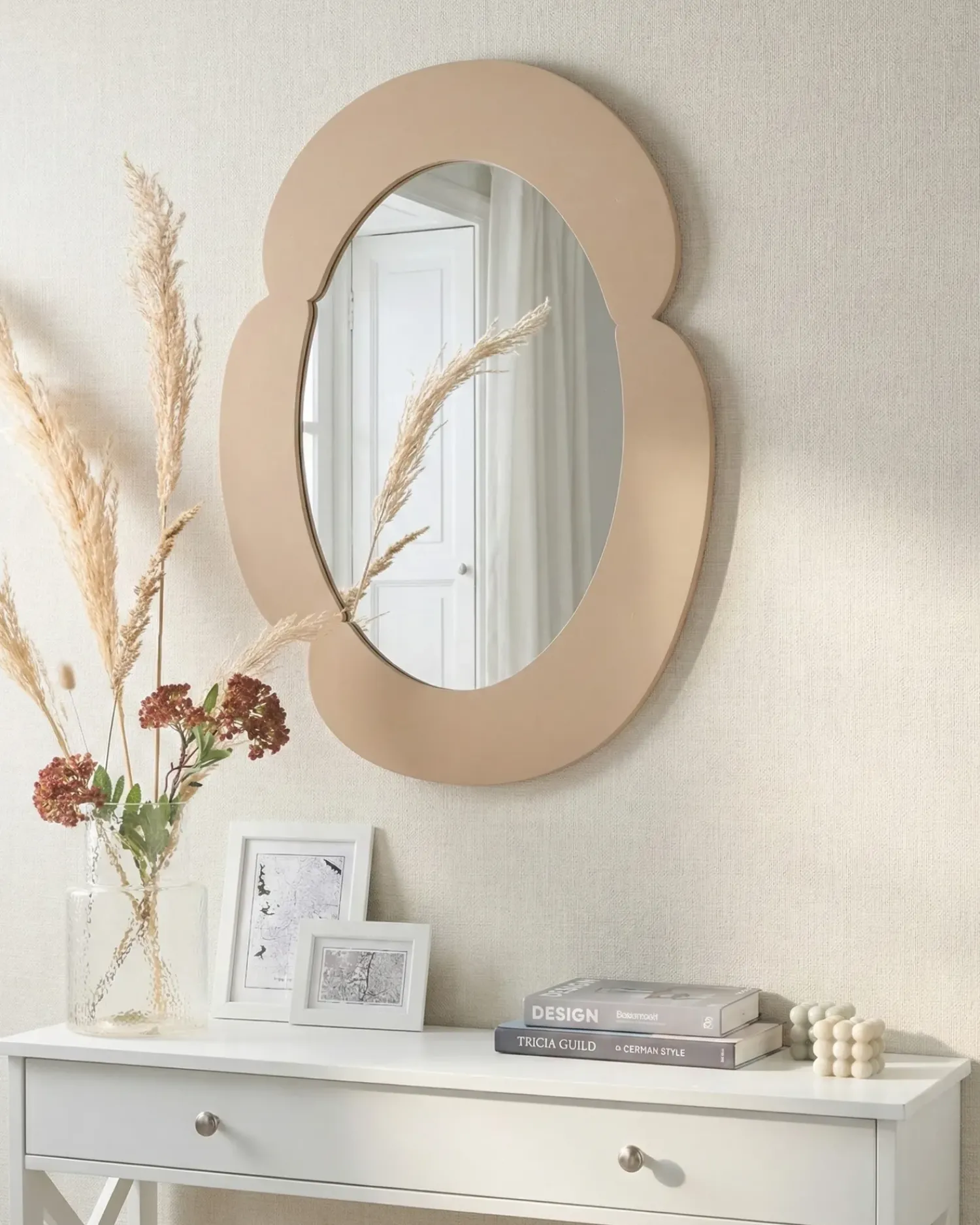 Best Beliani Specchio ALVENA 60 cm 80 cm Beige