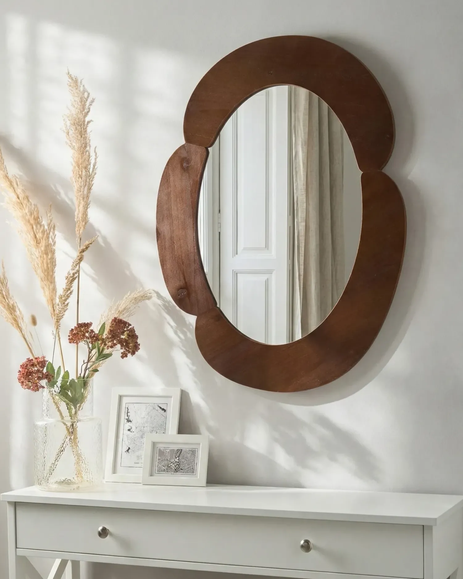 Discount Beliani Specchio ALVENA 60 cm 80 cm scuro Marrone