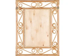 Outlet Beliani Specchio AMANU 41 cm 52 cm Rattan Naturale Beige Naturale