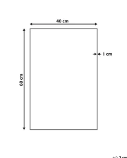 Clearance Beliani Specchio ANGERS 40 cm 60 cm Argento