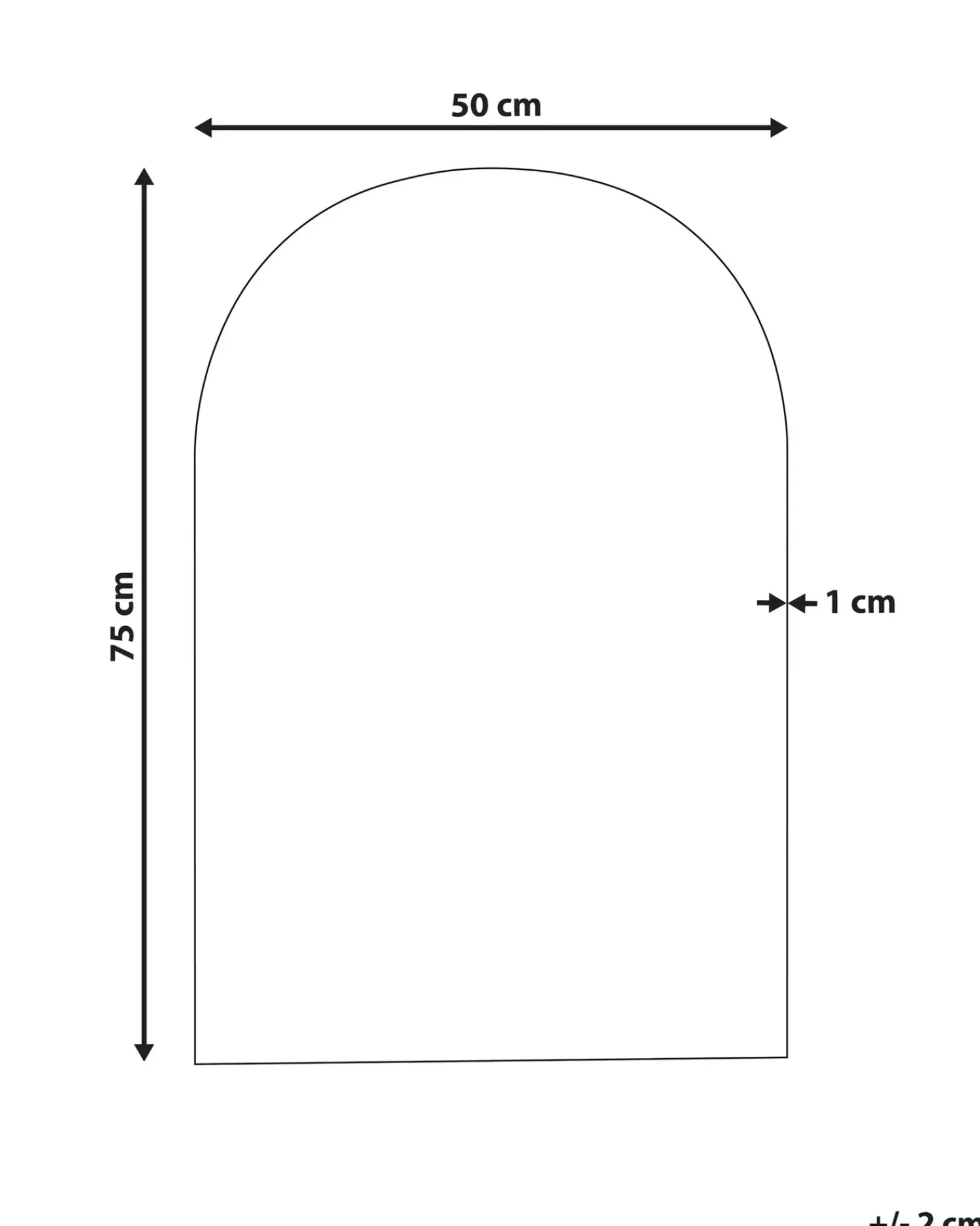 Hot Beliani Specchio ANNECY 50 cm 75 cm Argento