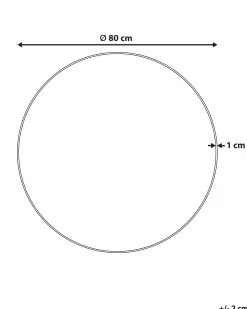 Hot Beliani Specchio ANNEMASSE 80 cm 80 cm Metallo Nero