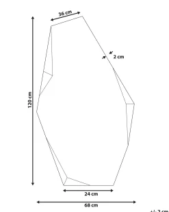 Online Beliani Specchio ARGUEL 68 cm 120 cm Oro