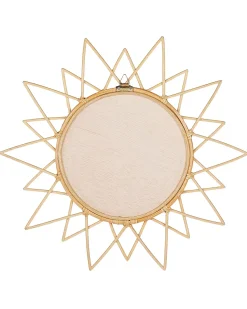 Outlet Beliani Specchio AROEK 61 cm 61 cm Rattan Naturale Marrone