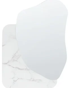 Clearance Beliani Specchio ARVERT 60 cm 80 cm Marmo Bianco