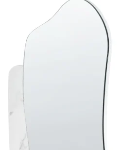 Clearance Beliani Specchio ARVERT 60 cm 80 cm Marmo Bianco
