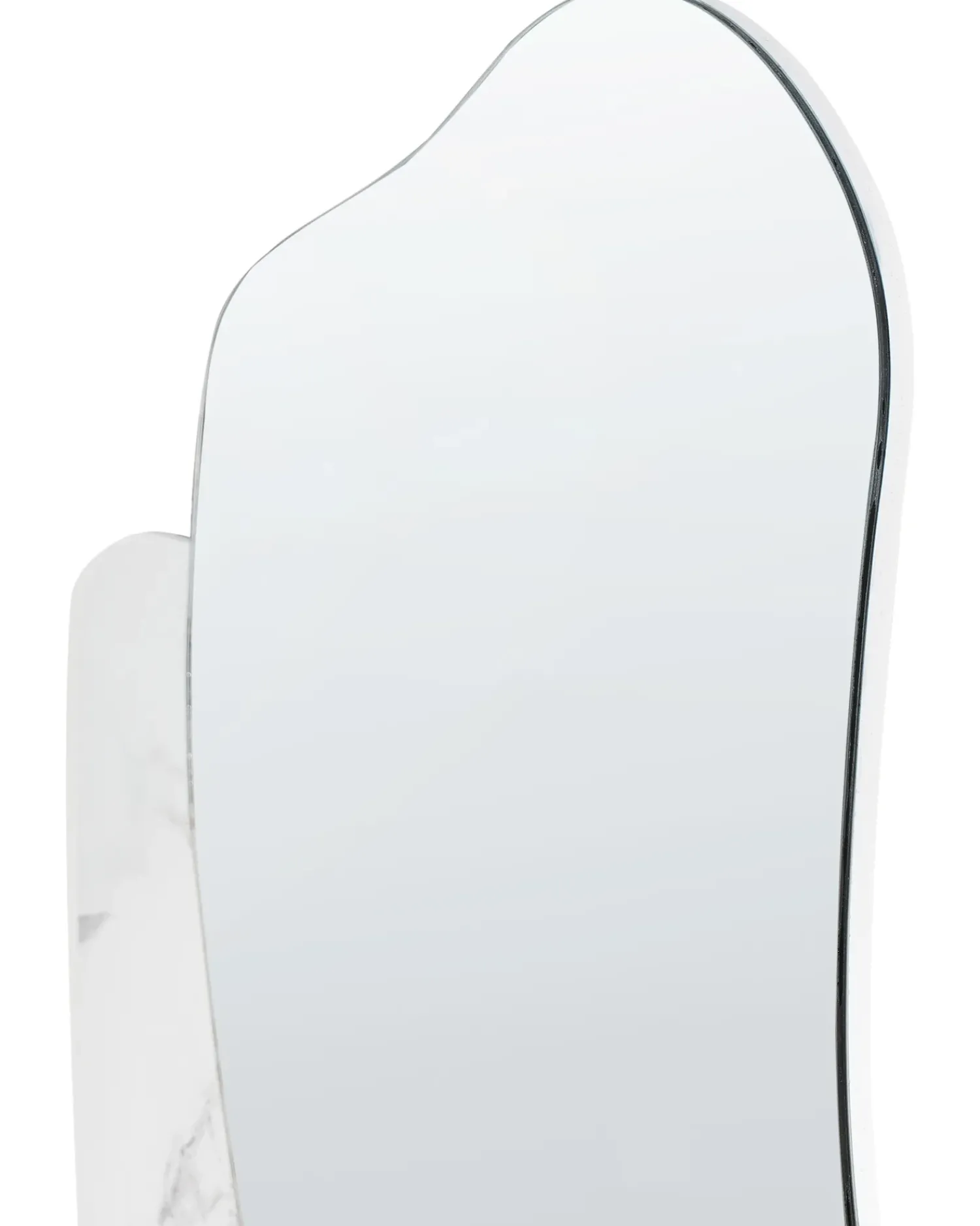 Clearance Beliani Specchio ARVERT 60 cm 80 cm Marmo Bianco