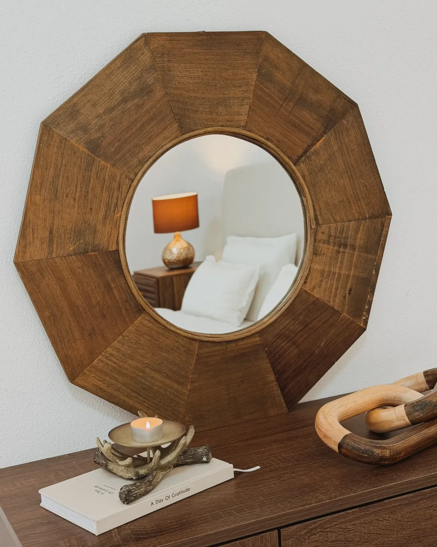 Online Beliani Specchio ASEM 60 cm 60 cm Legno di pioppo Marrone