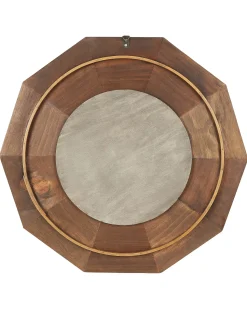 Online Beliani Specchio ASEM 60 cm 60 cm Legno di pioppo Marrone