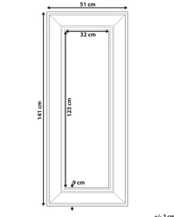 Beliani Specchio ASPEN 51 cm 141 cm Oro
