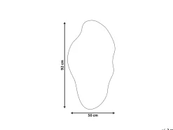 Best Beliani Specchio ASSIGNY 50 cm 92 cm Marrone