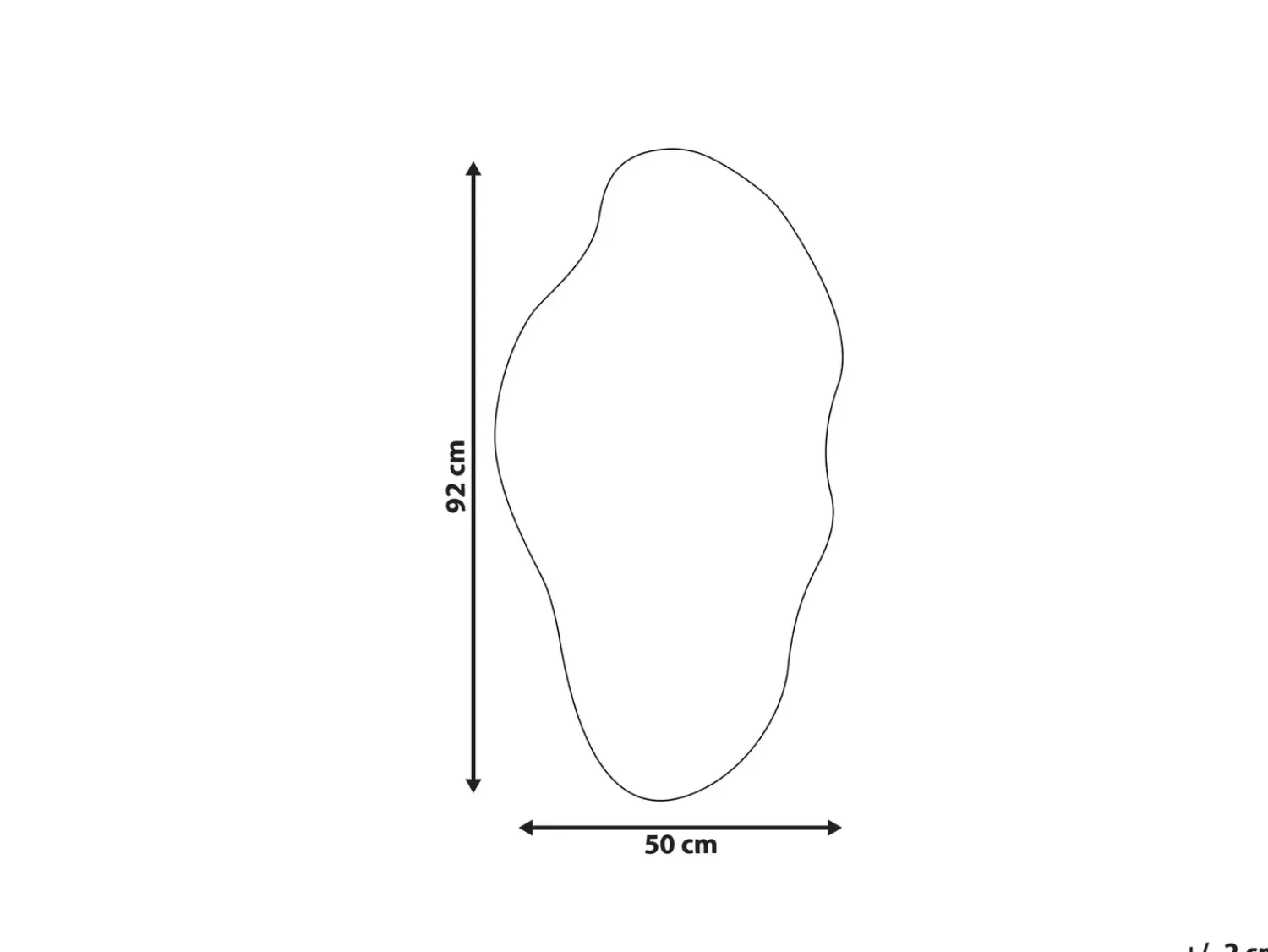 Best Beliani Specchio ASSIGNY 50 cm 92 cm Marrone
