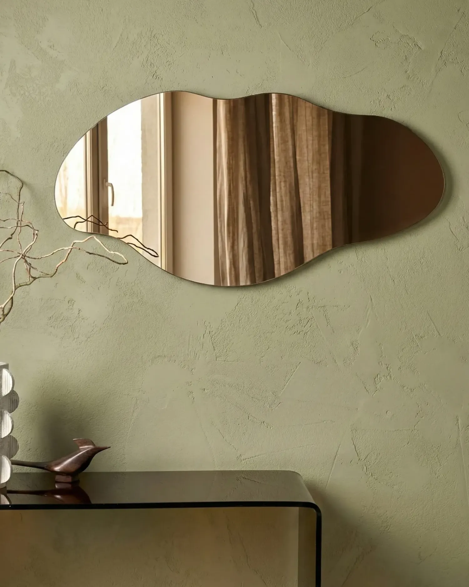 Best Beliani Specchio ASSIGNY 50 cm 92 cm Marrone