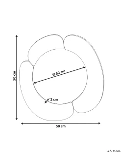 Clearance Beliani Specchio ATIK 50 cm 50 cm Bianco