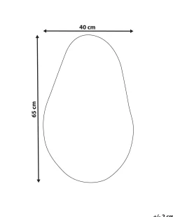 Sale Beliani Specchio AUBAGNE 40 cm 65 cm Argento