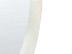 New Beliani Specchio AUDES 60 cm 90 cm Velluto sporco Bianco