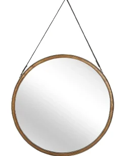 Online Beliani Specchio AUTUN 60 cm 60 cm Metallo Oro Oro Marrone