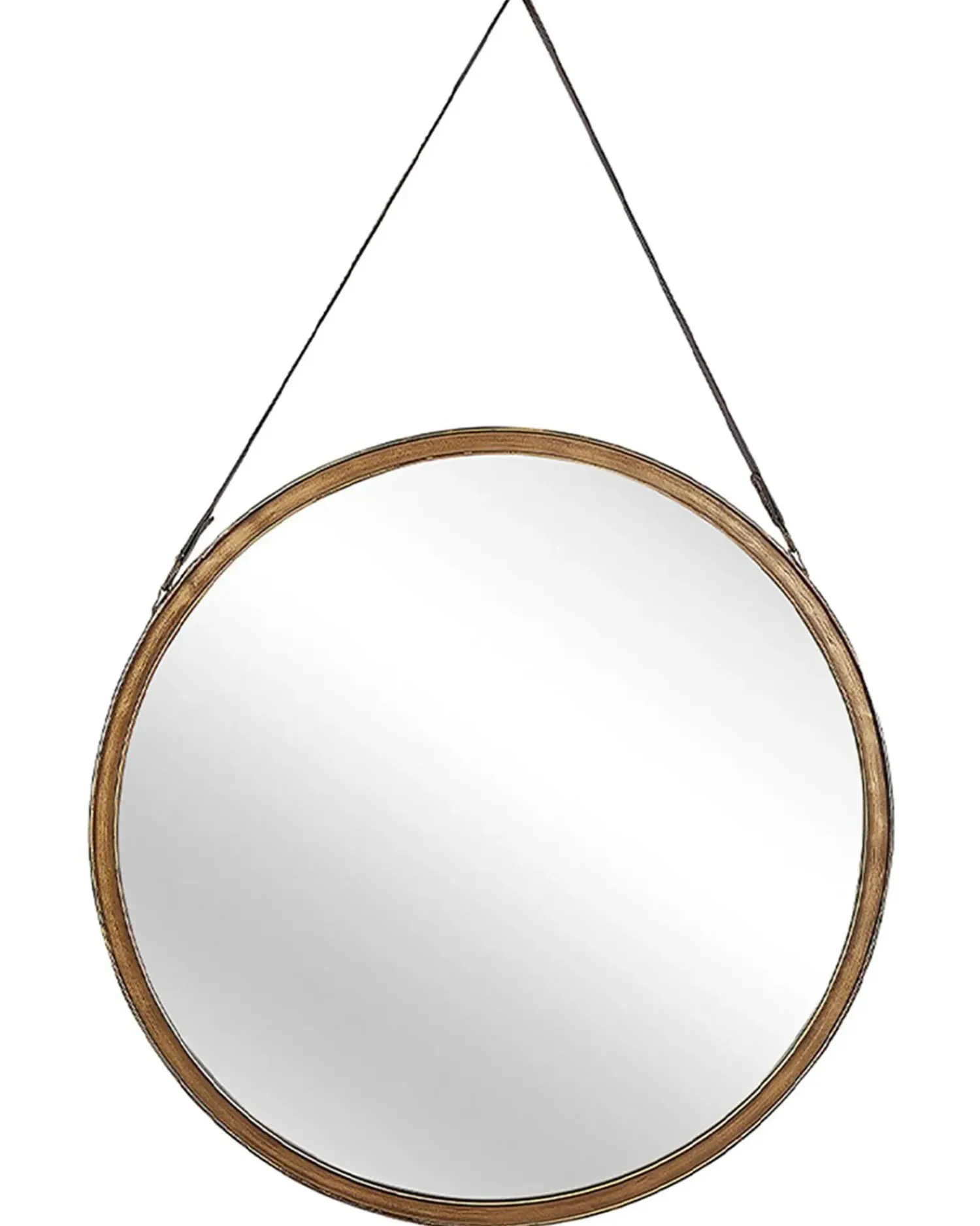 Online Beliani Specchio AUTUN 60 cm 60 cm Metallo Oro Oro Marrone