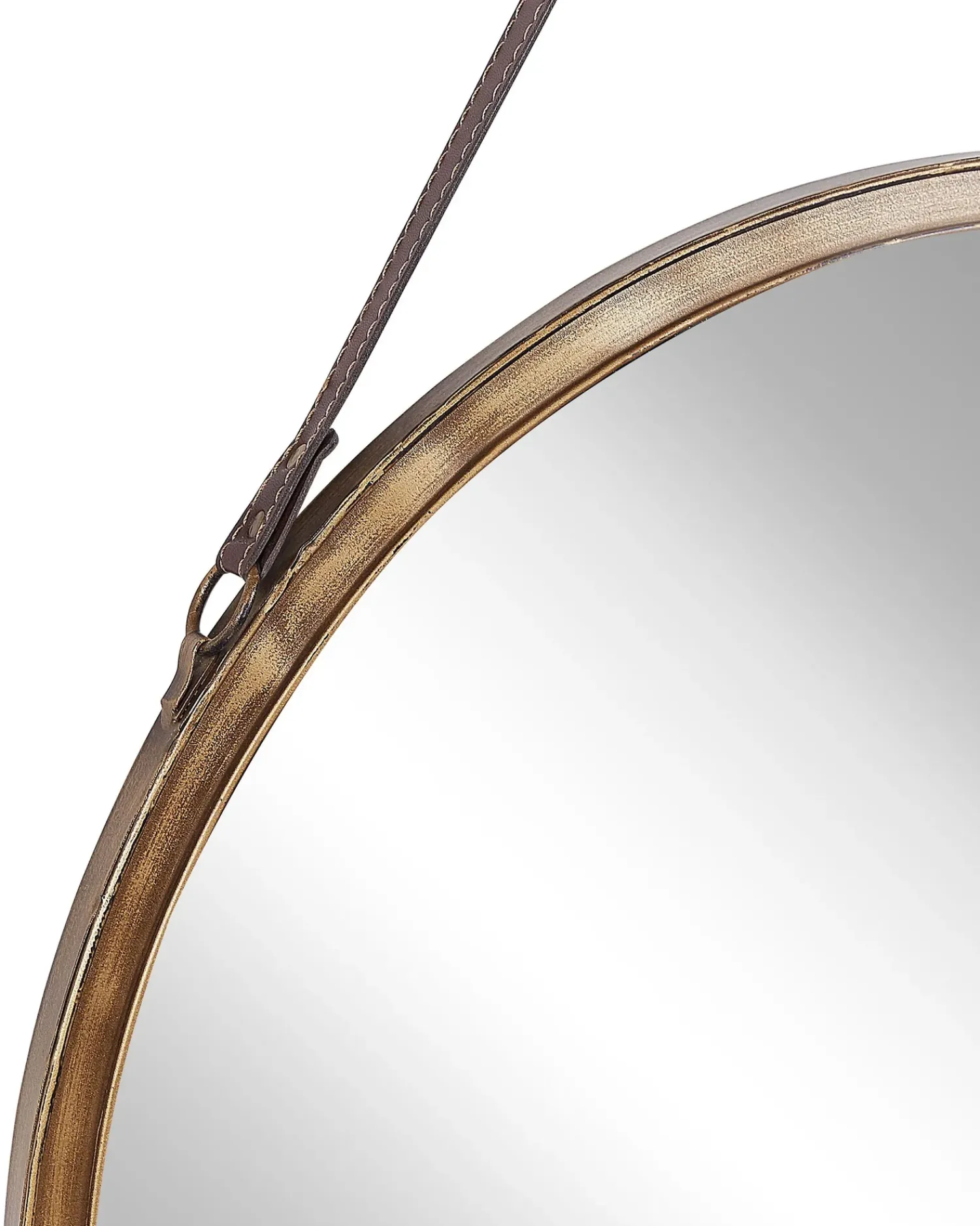 Online Beliani Specchio AUTUN 60 cm 60 cm Metallo Oro Oro Marrone