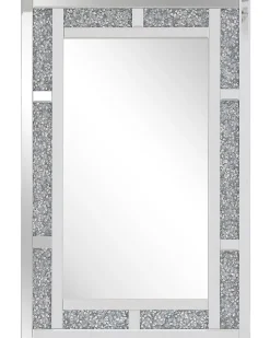 New Beliani Specchio AVRILLE 60 cm 90 cm Argento