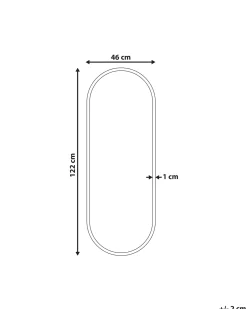 Outlet Beliani Specchio AZEVILLE 46 cm 122 cm Metallo Oro