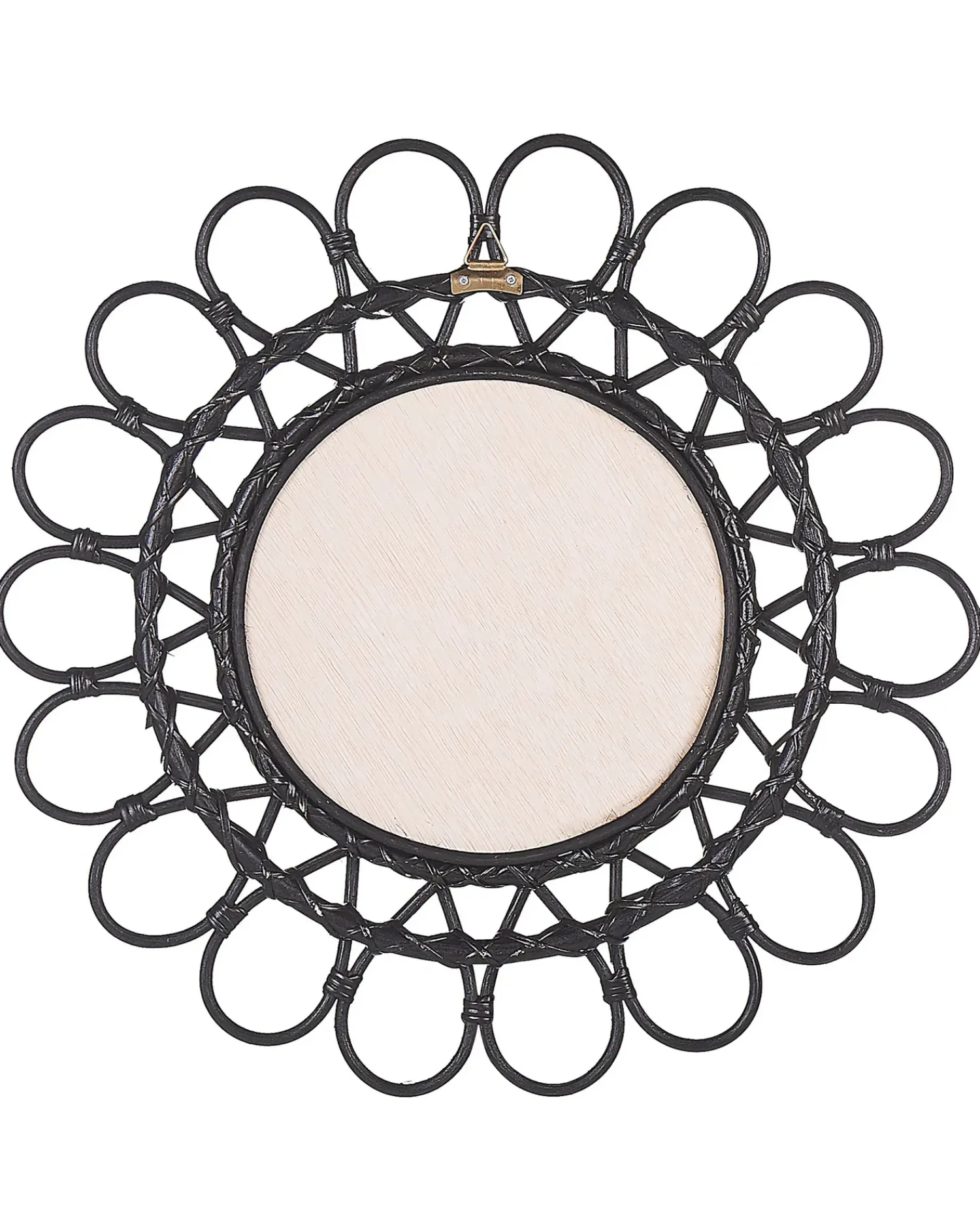 Discount Beliani Specchio BABAI 60 cm 60 cm Rattan Nero