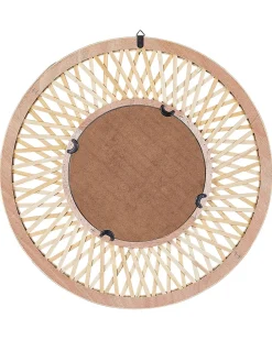 Sale Beliani Specchio BACATA 60 cm 60 cm Bambù Naturale Marrone