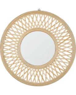 Sale Beliani Specchio BACATA 60 cm 60 cm Bambù Naturale Marrone