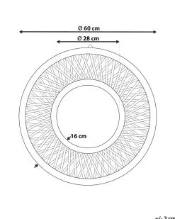 Sale Beliani Specchio BACATA 60 cm 60 cm Bambù Naturale Marrone