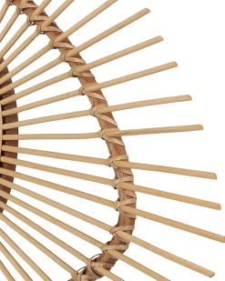 Outlet Beliani Specchio BARIO 63 cm 45 cm Bambù Naturale Marrone