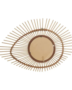 Outlet Beliani Specchio BARIO 63 cm 45 cm Bambù Naturale Marrone