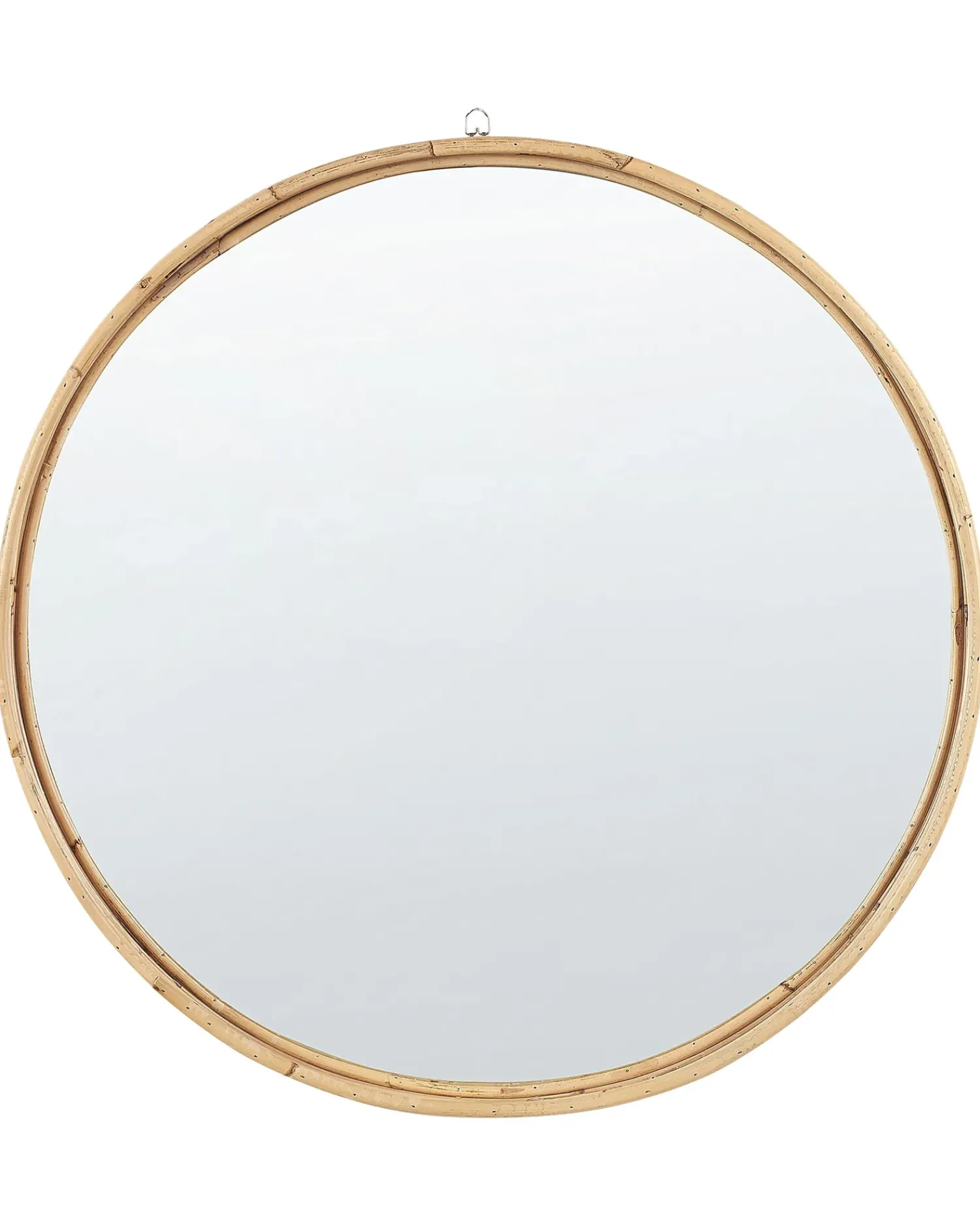 Online Beliani Specchio BARUNG 60 cm 60 cm Rattan Naturale Beige Marrone