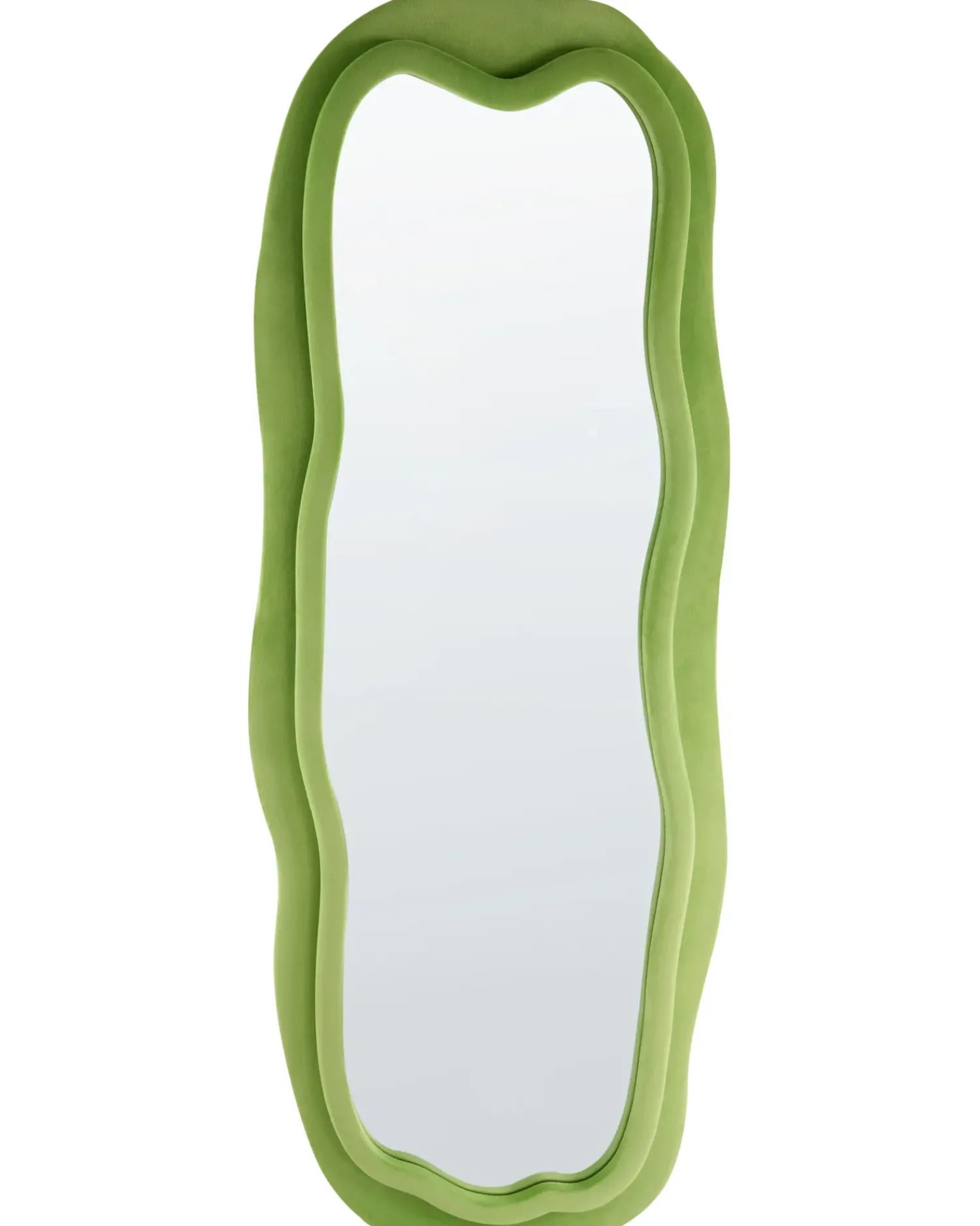 Discount Beliani Specchio BEAUNE 56 cm 160 cm Velluto Verde