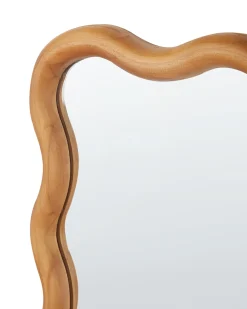 Sale Beliani Specchio BEFFES 50 cm 72 cm Legno di pino Naturale Marrone
