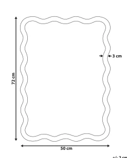 Sale Beliani Specchio BEFFES 50 cm 72 cm Legno di pino Naturale Marrone