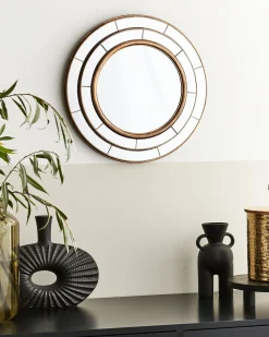 Online Beliani Specchio BELCHITE 40 cm 40 cm Oro