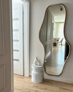 Discount Beliani Specchio BIOLLET 80 cm 180 cm Legno di Paulownia Naturale Marrone