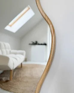 Discount Beliani Specchio BIOLLET 80 cm 180 cm Legno di Paulownia Naturale Marrone