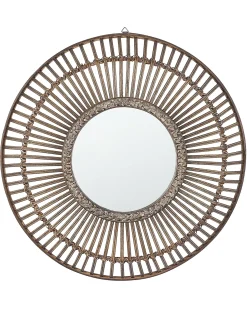 Online Beliani Specchio BLASITO 66 cm 66 cm Bambù Marrone