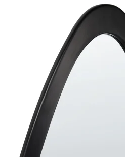 Beliani Specchio BLET 80 cm 180 cm Legno di Paulownia Nero