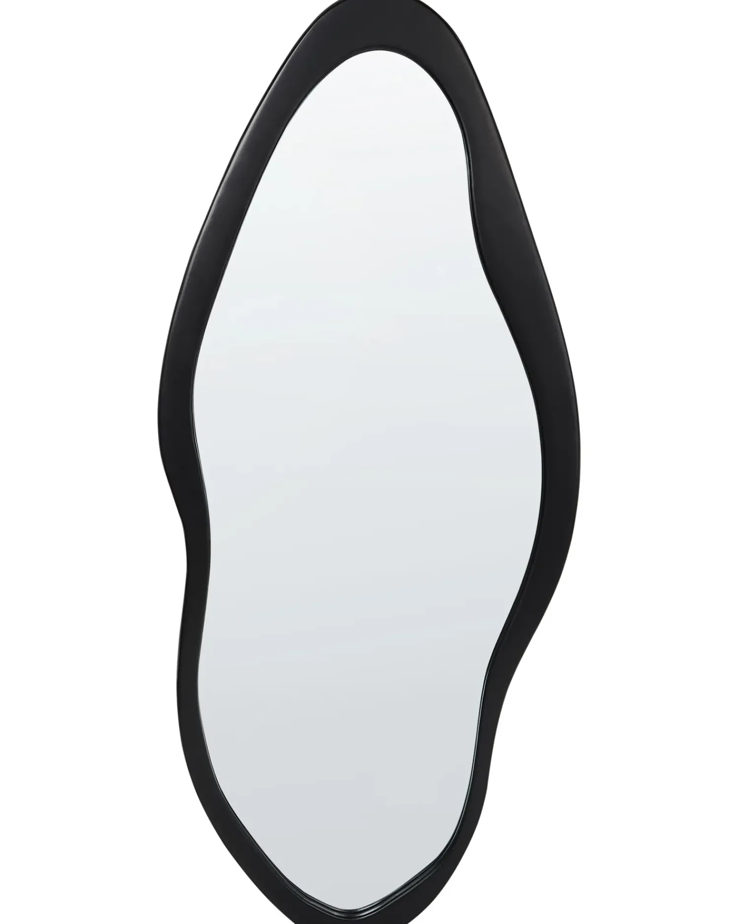 Beliani Specchio BLET 80 cm 180 cm Legno di Paulownia Nero