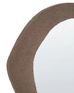 Sale Beliani Specchio BLISMES 79 cm 80 cm Bouclé Marrone