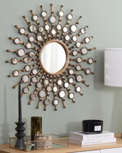 Best Beliani Specchio BLOIS 70 cm 70 cm Metallo Oro