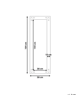 Hot Beliani Specchio BLOSVILLE 58 cm 164 cm Legno di abete Marrone