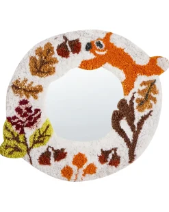 Best Beliani Specchio BORITI 51 cm 40 cm Cotone Bianco Bianco Multicolore
