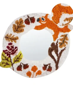 Best Beliani Specchio BORITI 51 cm 40 cm Cotone Bianco Bianco Multicolore