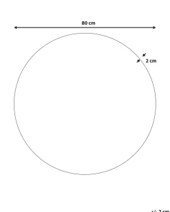 Best Beliani Specchio BOUCHON 80 cm 80 cm Verde