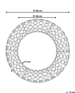Best Beliani Specchio BOURDON 80 cm 80 cm Metallo Oro